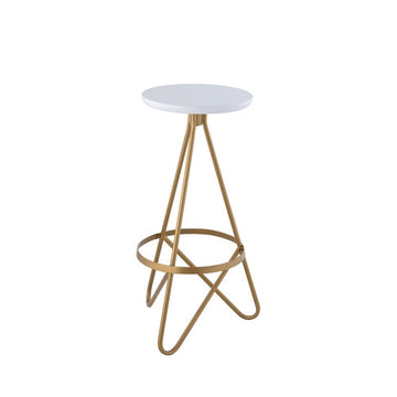 Spiroa 30" Modern Industrial Metal Backless Circular Bar Stool